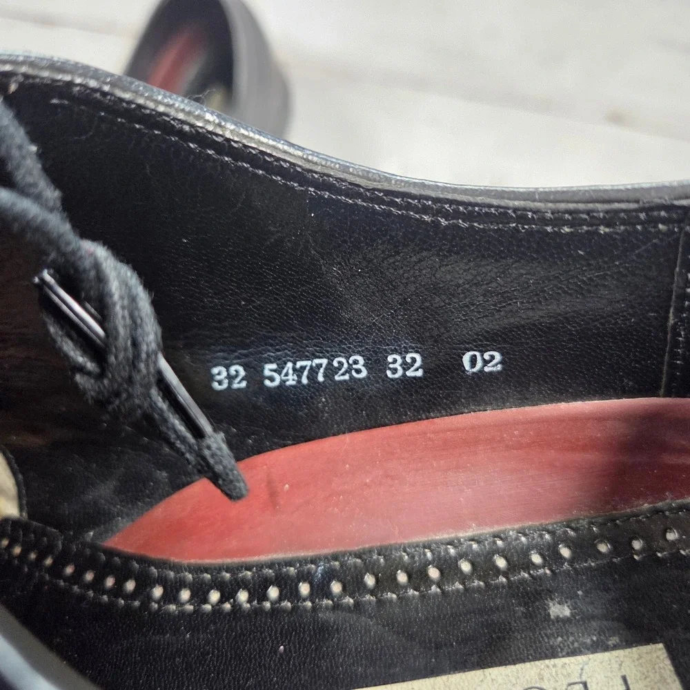 Florsheim Dress Shoes Mens‎ 9.5 3E Black Longwing Blucher 20856 Wingtip Brogue